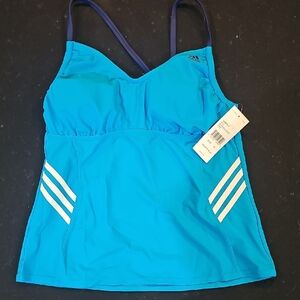 Adidas Blue Swim Sports Bra with Built-in Support